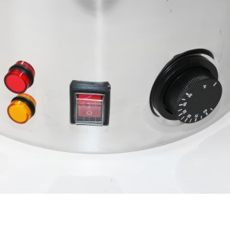 Mellarius MaxiLine 35 kg Abfüllbehälter mit integriertem Heizelement - 2 Quetschhähne 